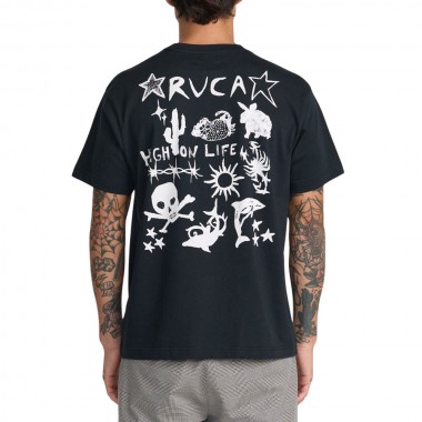 RVCA DANI MILLER HARD WAY T-SHIRT BLACK