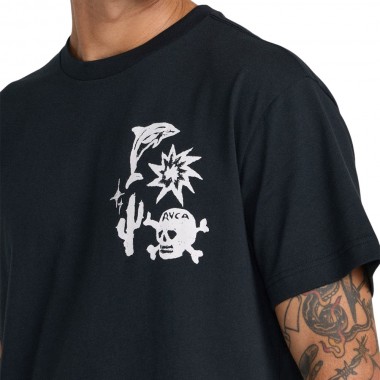 RVCA DANI MILLER HARD WAY T-SHIRT BLACK