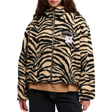 RVCA OH HUSH W SHERPA JACKET KHAKI