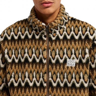 RVCA WINSTON SHERPA JACKET BOMBAY BROWN