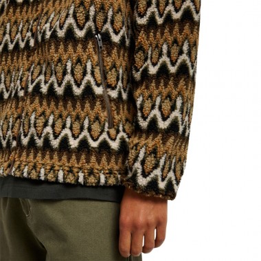 RVCA WINSTON SHERPA JACKET BOMBAY BROWN