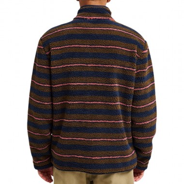 RVCA WESTWOOD SNAP SHERPA JACKET NAVY