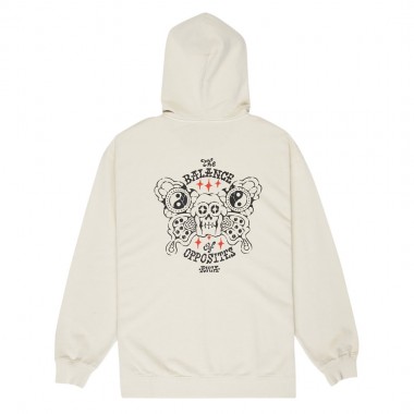 RVCA DALAS BALANCE ZIP HOODIE SILVER BLEACH