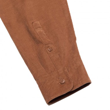 RVCA FREEMAN CORD LS SHIRT BOMBAY BROWN
