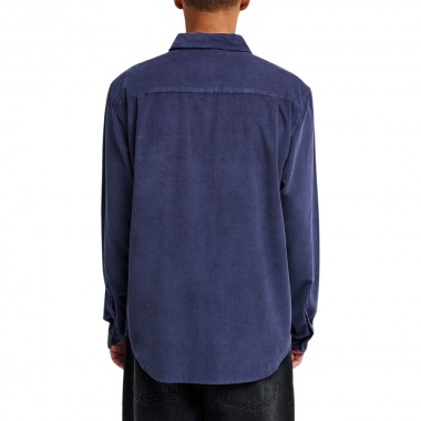 RVCA FREEMAN CORD LS SHIRT MOODY BLUE