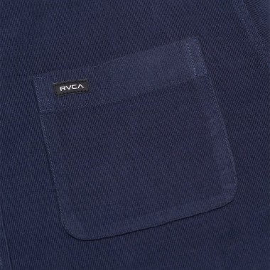 RVCA FREEMAN CORD LS SHIRT MOODY BLUE