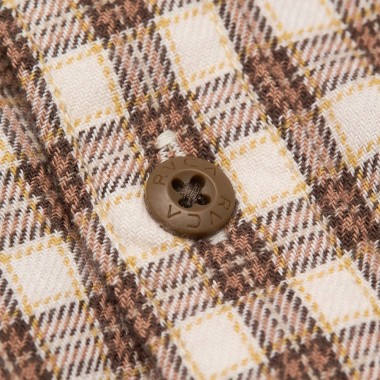 RVCA HUGUES MICRO CHECK LS SHIRT BOMBAY BROWN