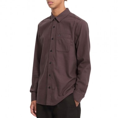 VOLCOM CADEN SOLID LS SHIRT RAISIN