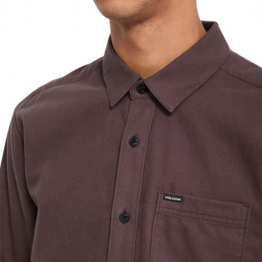 VOLCOM CADEN SOLID LS SHIRT RAISIN