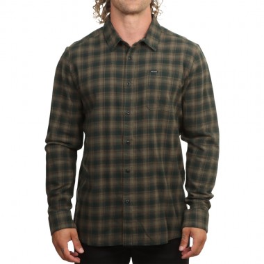 VOLCOM CADEN PLAID LS SHIRT WINTERMOSS