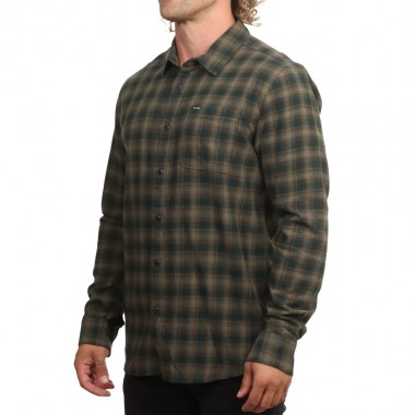 VOLCOM CADEN PLAID LS SHIRT WINTERMOSS