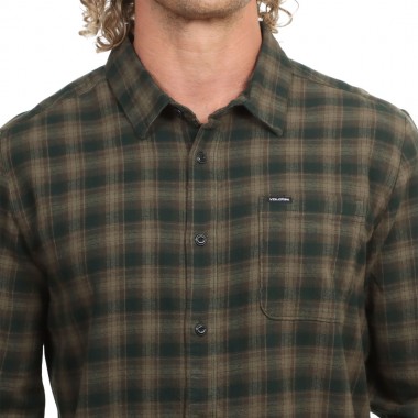 VOLCOM CADEN PLAID LS SHIRT WINTERMOSS