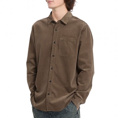 VOLCOM ZANDER CORD LS SHIRT EARTH