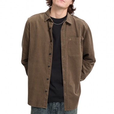 VOLCOM ZANDER CORD LS SHIRT EARTH