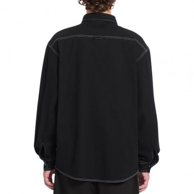 VOLCOM LEVELSTONE LS SHIRT BLACK WHITE