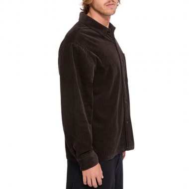 VOLCOM FOSTERED II CORD LS SHIRT CACAO