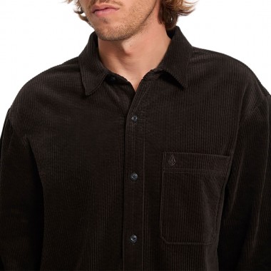 VOLCOM FOSTERED II CORD LS SHIRT CACAO
