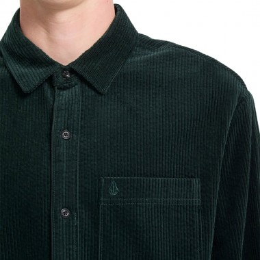 VOLCOM FOSTERED II CORD LS SHIRT SCARAB