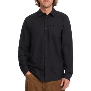VOLCOM VEECO OXFORD LS SHIRT BLACK