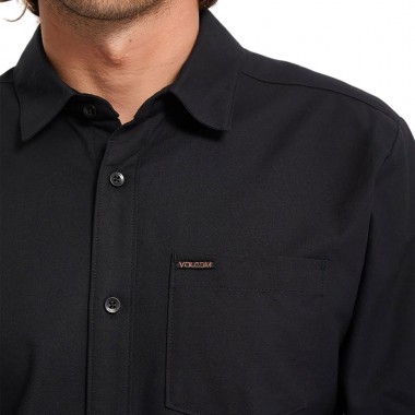 VOLCOM VEECO OXFORD LS SHIRT BLACK