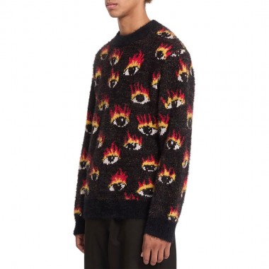 VOLCOM OZZY EYES SWEATER BLACK