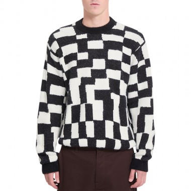 VOLCOM CARRAU CHECK SWEATER BLACK