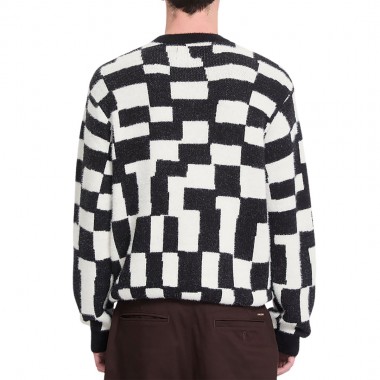 VOLCOM CARRAU CHECK SWEATER BLACK