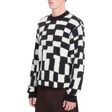 VOLCOM CARRAU CHECK SWEATER BLACK