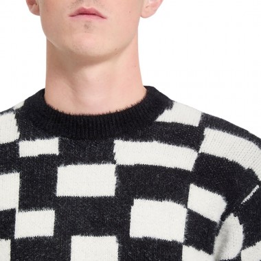 VOLCOM CARRAU CHECK SWEATER BLACK