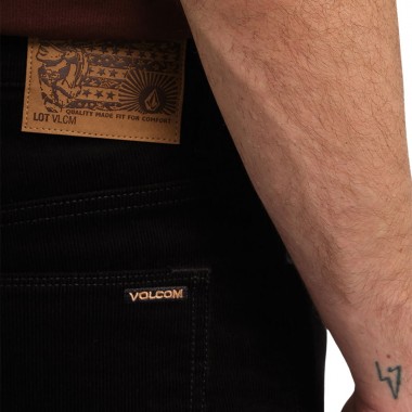 VOLCOM SOLVER 5 POCKET CORDUROY PANTS BLACK