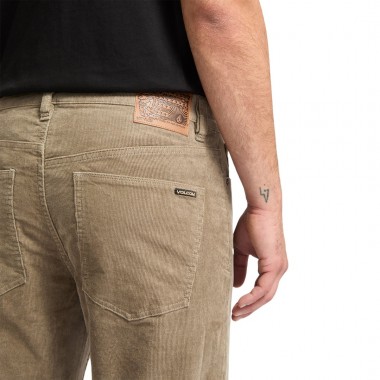 VOLCOM SOLVER 5 POCKET CORDUROY PANTS BRINDLE