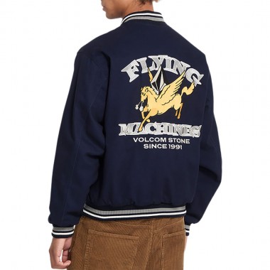 VOLCOM FLYING MACHINES BOMBER JACKET NAVY