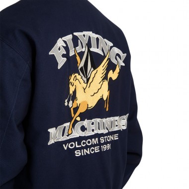 VOLCOM FLYING MACHINES BOMBER JACKET NAVY