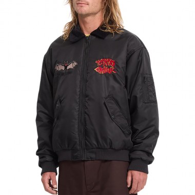 VOLCOM OZZY REVERSIBLE BOMBER JACKET BLACK