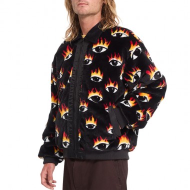 VOLCOM OZZY REVERSIBLE BOMBER JACKET BLACK