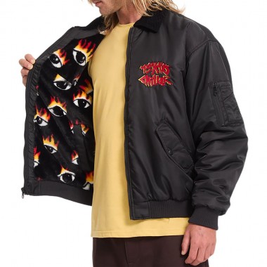 VOLCOM OZZY REVERSIBLE BOMBER JACKET BLACK