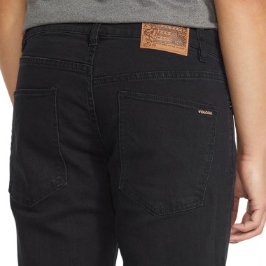 VOLCOM SOLVER DENIM PANTS BLACK OUT