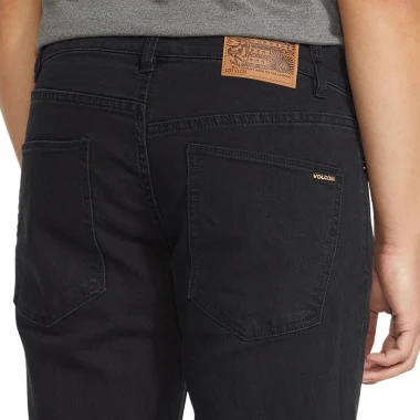 VOLCOM SOLVER DENIM PANTS BLACK OUT