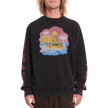 VOLCOM OZZY SWEATSHIRT LIGHT ACID BLACK