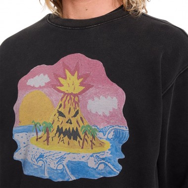 VOLCOM OZZY SWEATSHIRT LIGHT ACID BLACK
