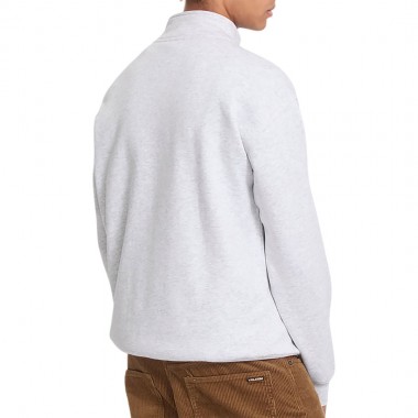 VOLCOM SINGLE STONE QUARTER ZIP SWEATSHIRT BONE HEATHER