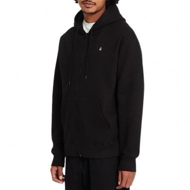 VOLCOM SINGLE STONE ZIP HOODIE BLACK