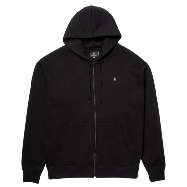 VOLCOM SINGLE STONE ZIP HOODIE BLACK