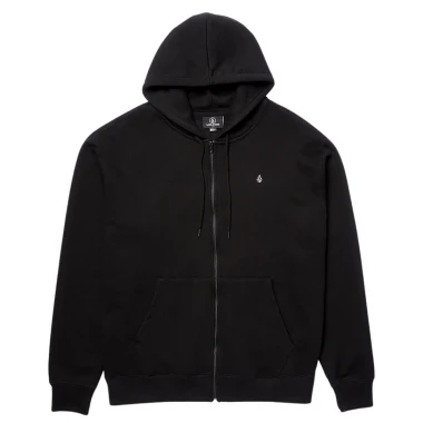 VOLCOM SINGLE STONE ZIP HOODIE BLACK