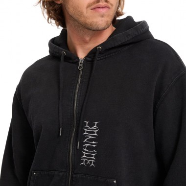VOLCOM STUDDER ZIP HOODIE BLACK