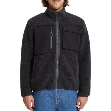 VOLCOM STORM STONE ZIP SHERPA JACKET ASPHALT BLACK