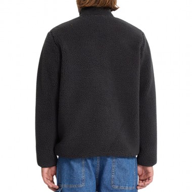 VOLCOM STORM STONE ZIP SHERPA JACKET ASPHALT BLACK