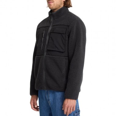 VOLCOM STORM STONE ZIP SHERPA JACKET ASPHALT BLACK