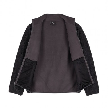 VOLCOM STORM STONE ZIP SHERPA JACKET ASPHALT BLACK