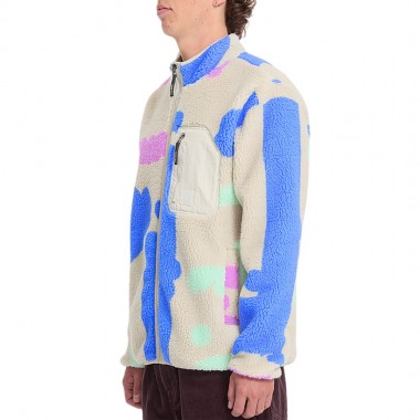 VOLCOM CARRAU FUZZAR ZIP SHERPA JACKET MULTI